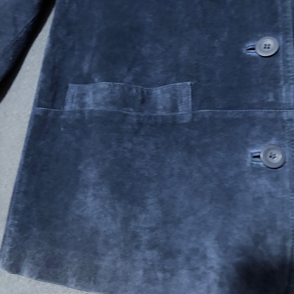 Fleet Street Suede Jacket Mens Size S Navy Blue - Picture 6 of 11